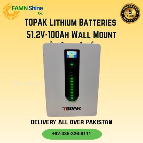 TOPAK Lithium 5KWh Wall Mounted Battery