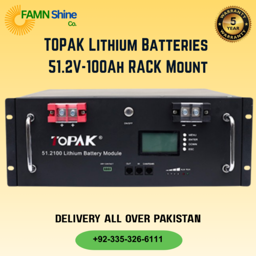 TOPAK 51.2V --100Ah Rack Mounted Lithium Battery